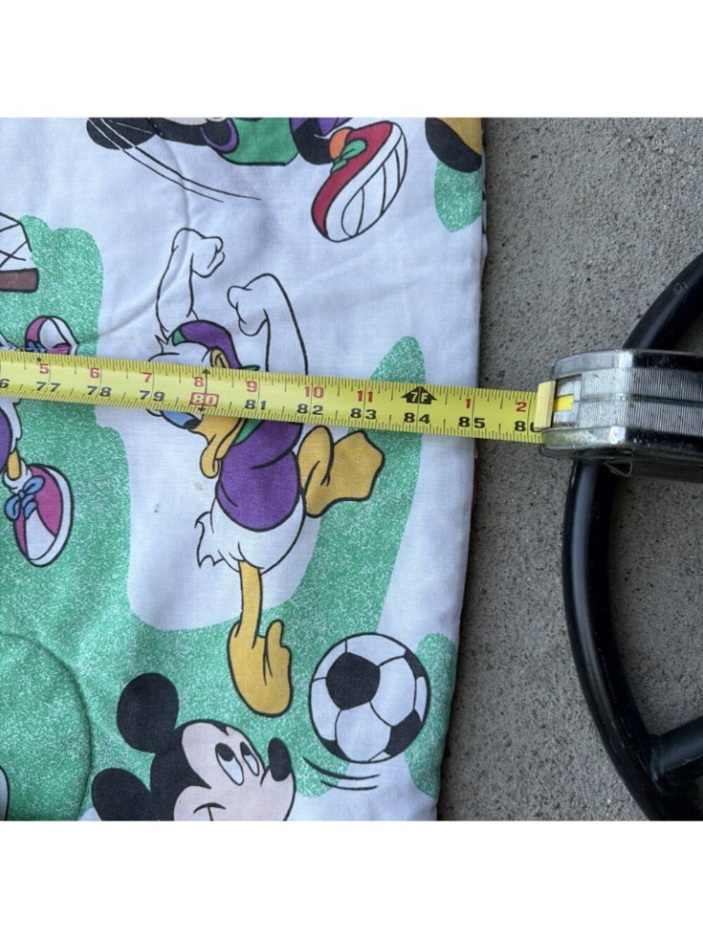 Vintage 90s Disney Mickey Sports Reversible Twin Comforter Blanket Bedding Set - Picture 8 of 15